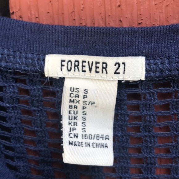 Navy Forever 21 Crop Top - Picture 3 of 4